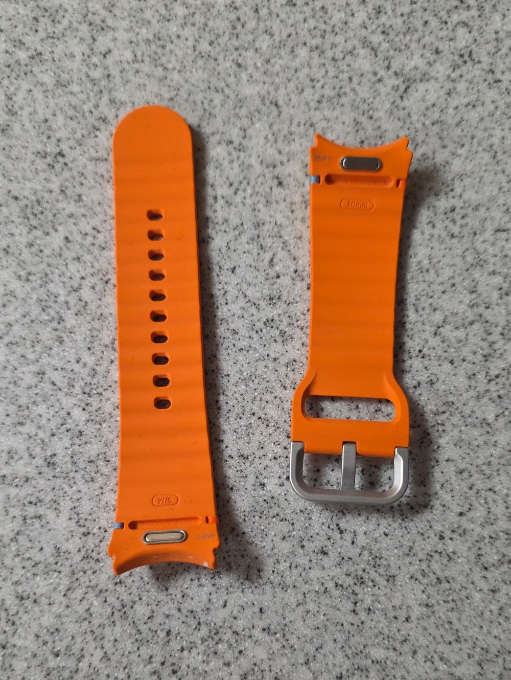Samsung Bright Orange Silicone Watch Strap, Size S/M.